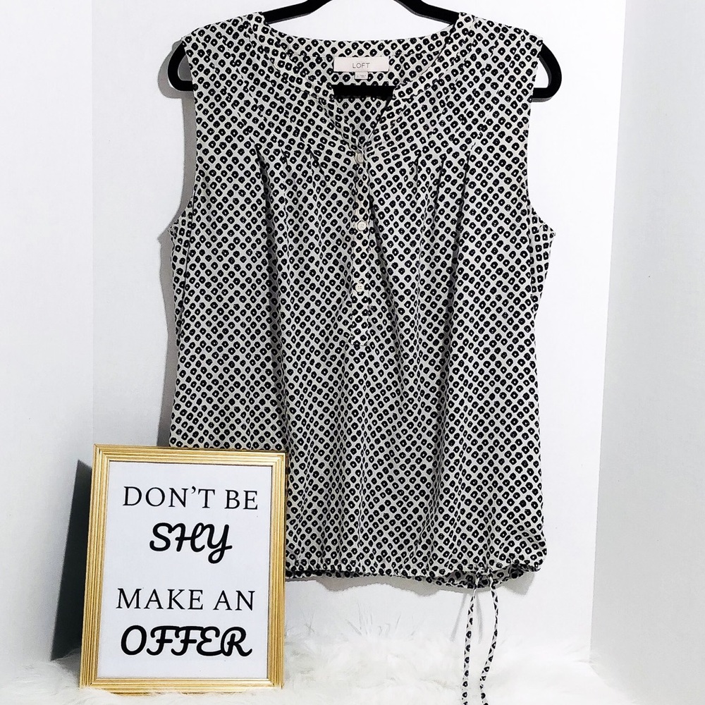 SOLD LOFT | BLACK/WHITE PATTERN BLOUSE